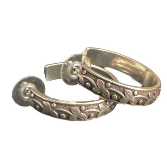 Brighton Udaipur Hoop Earrings - Silver Plated - Picture 1 of 4